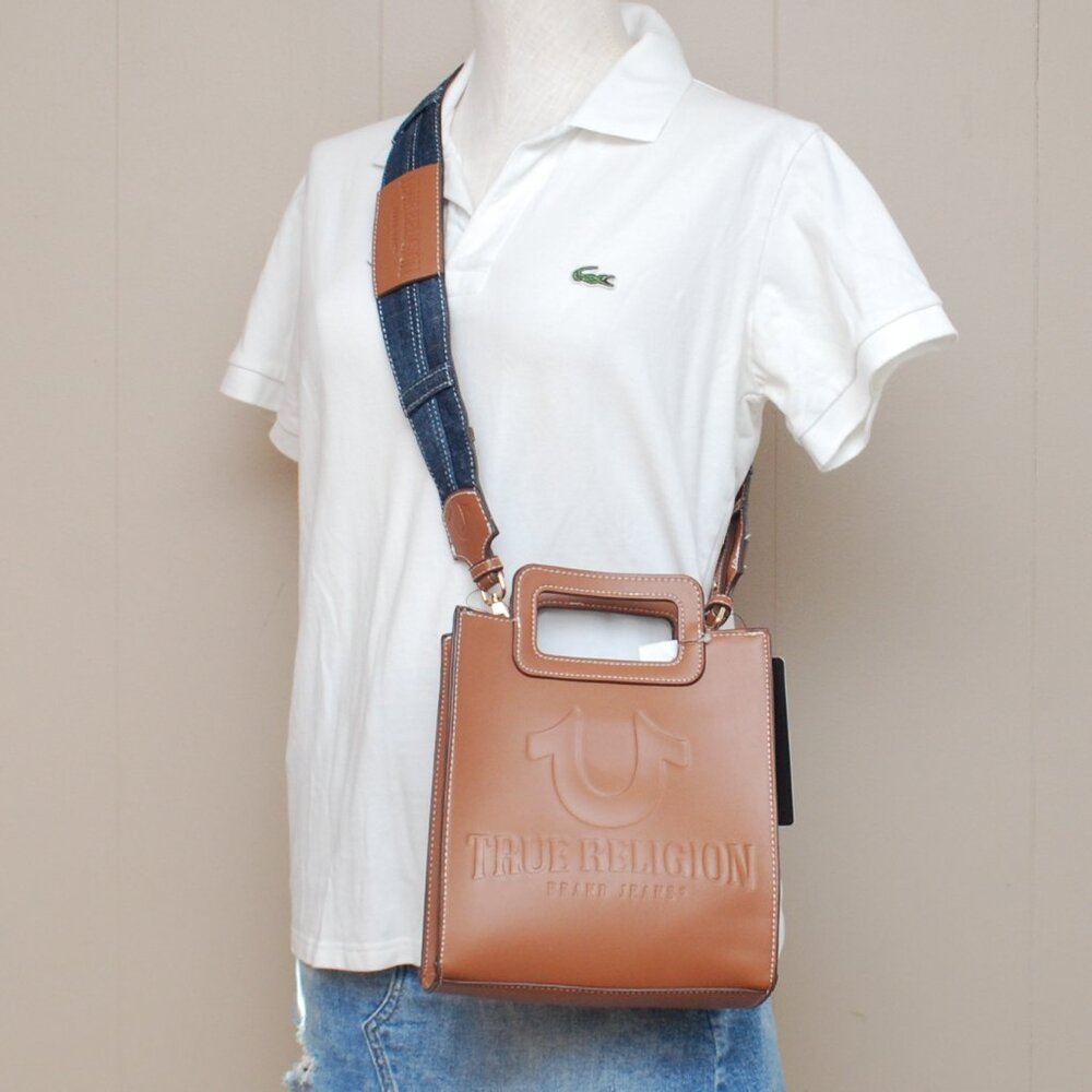 True Religion Horseshoe Motif Crossbody Tote Bag